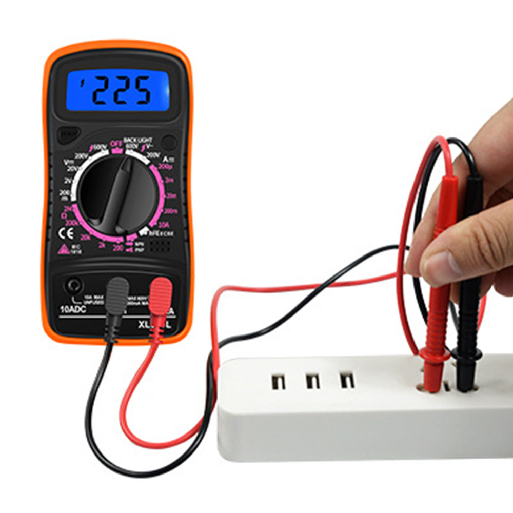 2 PCS Digital Multimeter DC AC Voltmeter Voltmeter and Ohm Volt Amp Meter with PTC protection