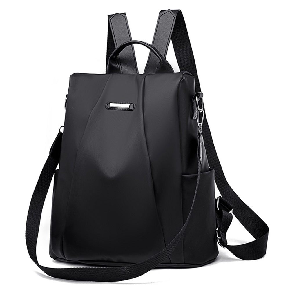 3-in-1 Womens Water-Resistant Backpack Anti-theft Rucksack Travel Shoulder Bag Black
