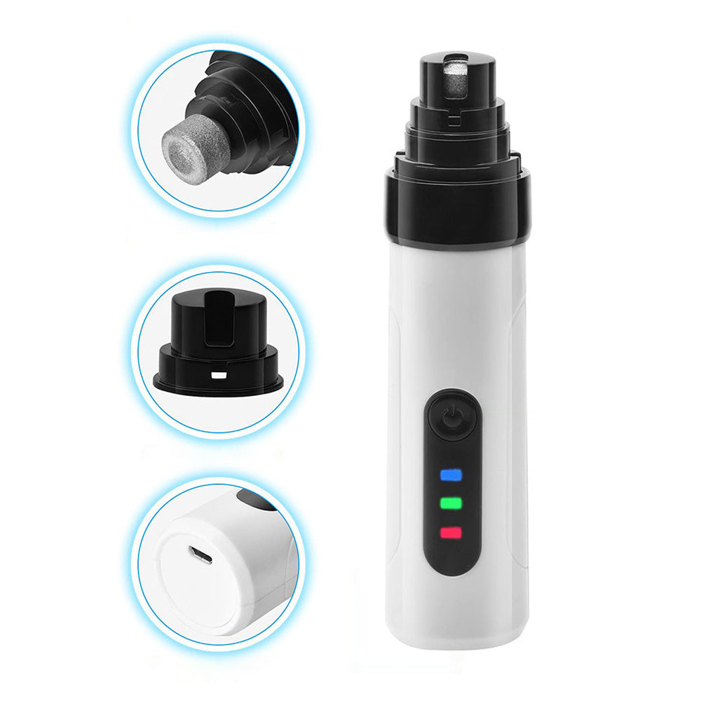 2-Mode Silent Pet Grooming Nail Grinder Rechargeable Dog Nail Trimmer