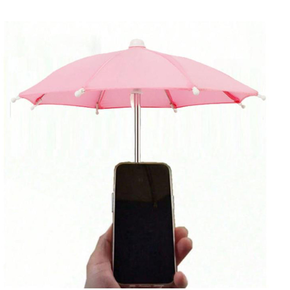 Phone Umbrella Suction Cup Stand Outdoor Phone Shade Cover Pink