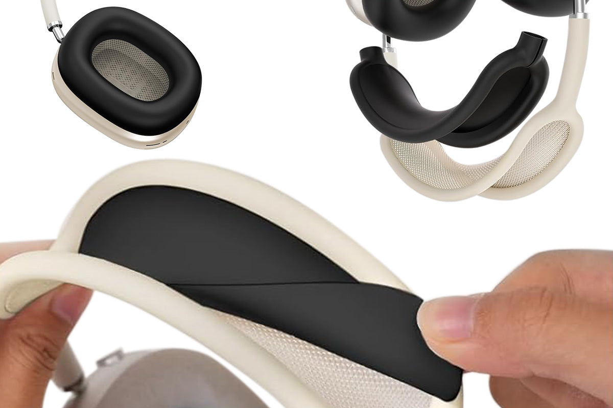 Silicone Case Cover for AirPods Max with Ear Pad Case Cover and Ear Cups Cover-Black