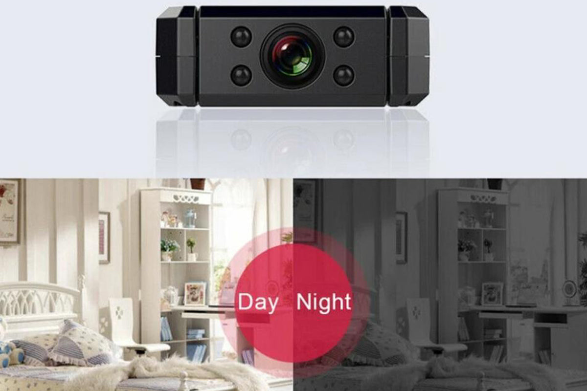 Security Camera Nanny Cam with 180-degree Rotating Lens 4K WiFi Wireless Surveillance