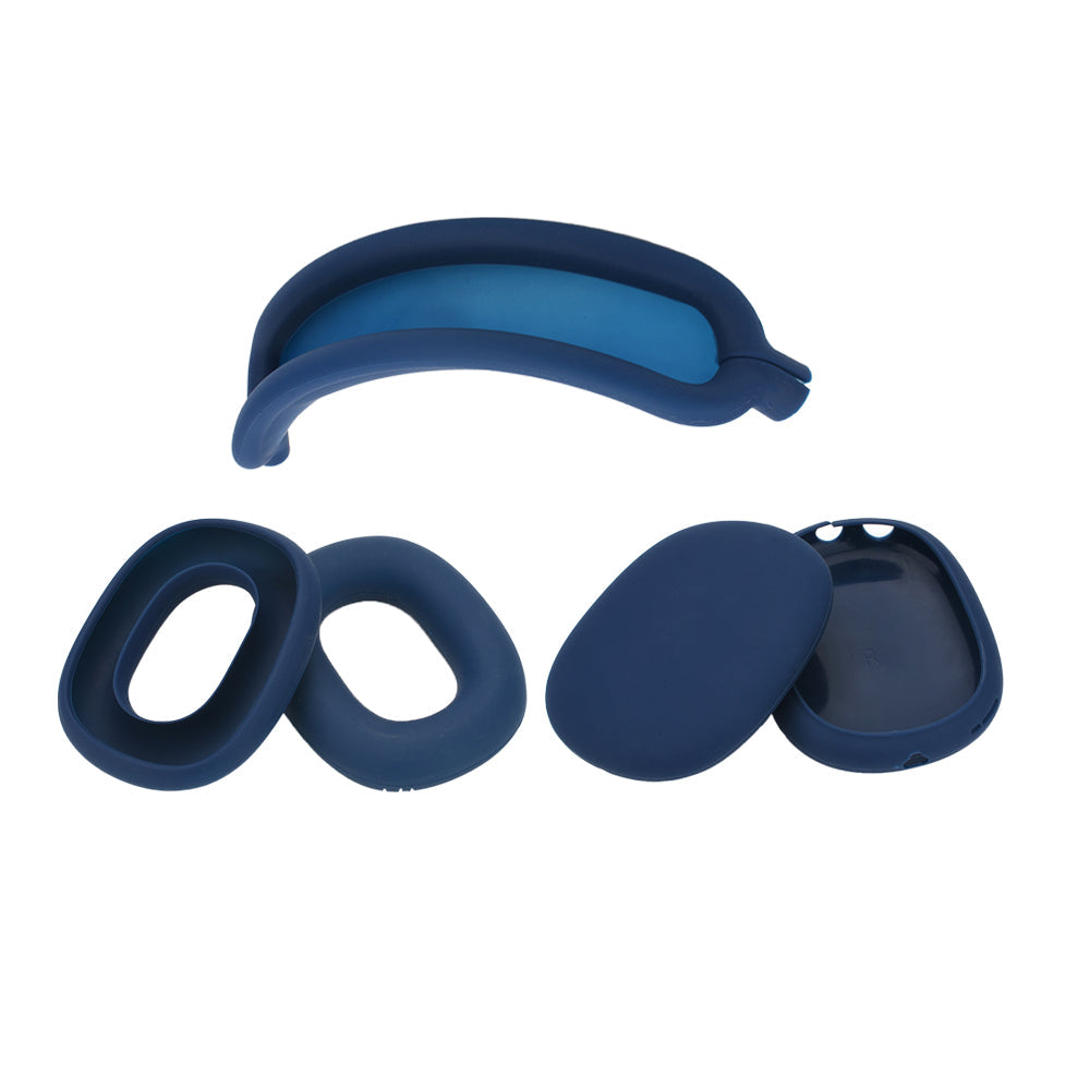 For Apple AirPods Max Headphones Protective Case Silicone Sleeves Full Set Cover Dark Blue