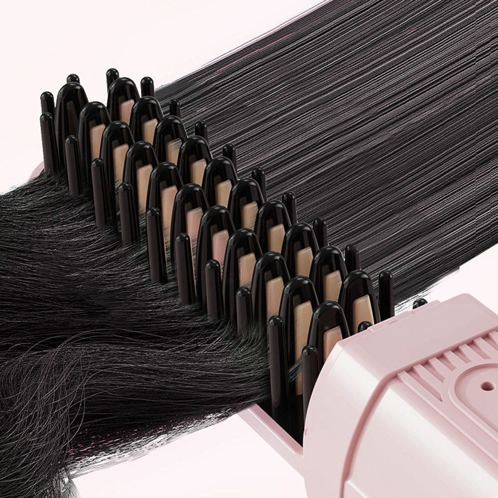 Portable Electric Hair Straightener Comb Rechargeable Negative Ion Hair Straightener Brush