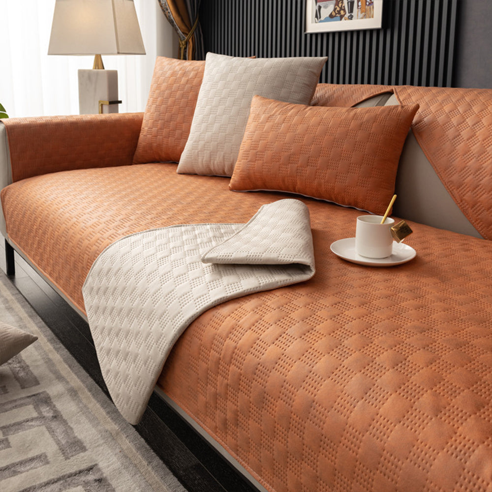 Water Resistant Dog Sofa Blanket Washable Furniture Protector Cover -Orange