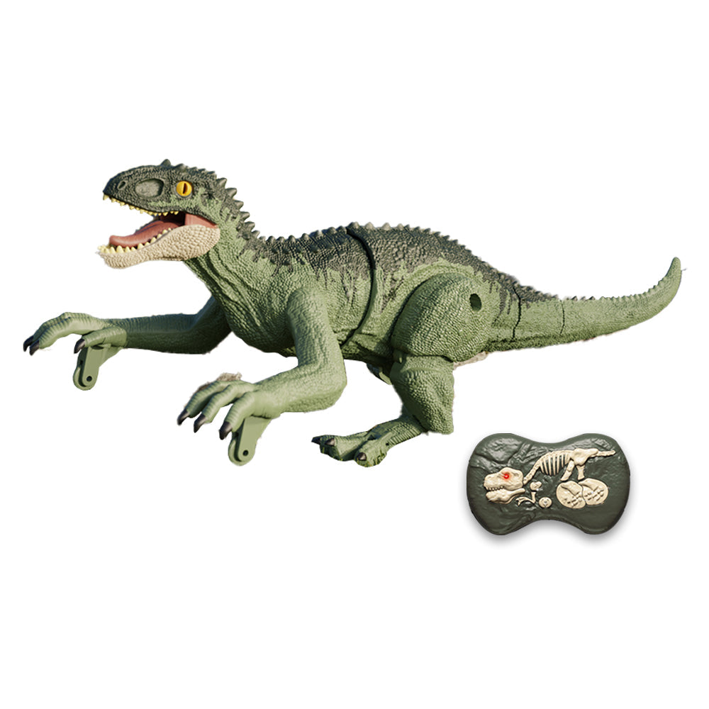 2.4Ghz Remote Control Dinosaur Toy Kids Electric RC Walking Toy Dark Green Indominus Rex