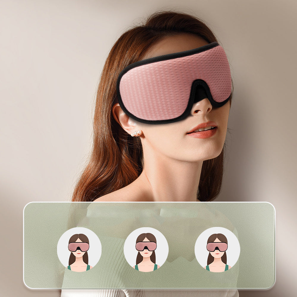 Travel  3D Sleeping Eye Mask Soft Memory Foam Blockout Eye Mask Pink