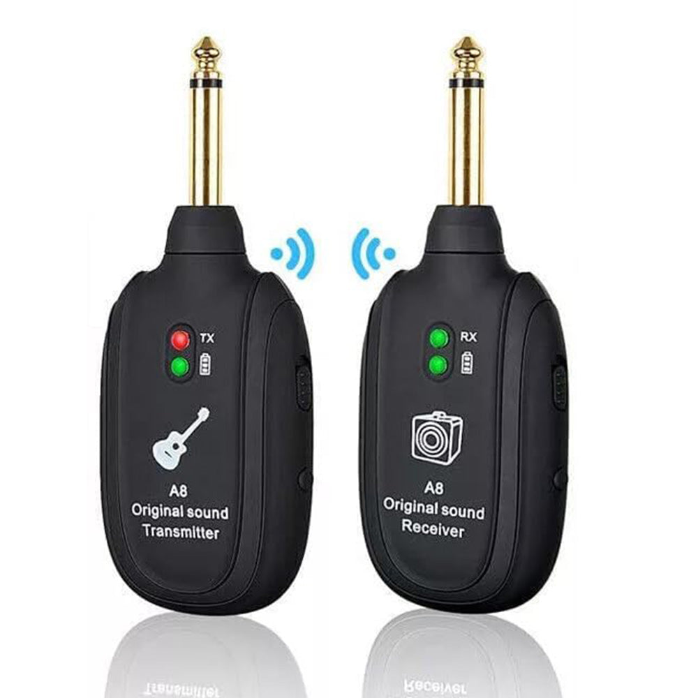 2.4GHz Wireless Guitar System USB Rechargeable Audio Transmission for Acoustic Electric Guitar Bass Keyboard