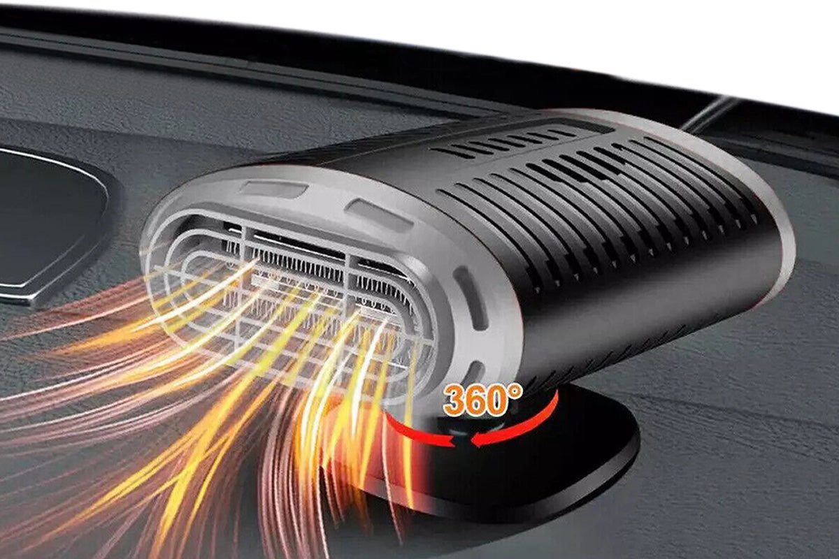 2Pcs 12V 150W Car warming device 360-degree Rotation Fast Heating Cooling Fan Defogger and Defroster