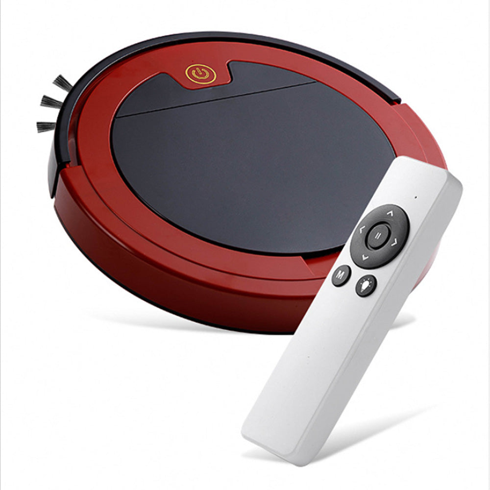 4-Mode Vacuum Robot Cleaner with Remote Control Red