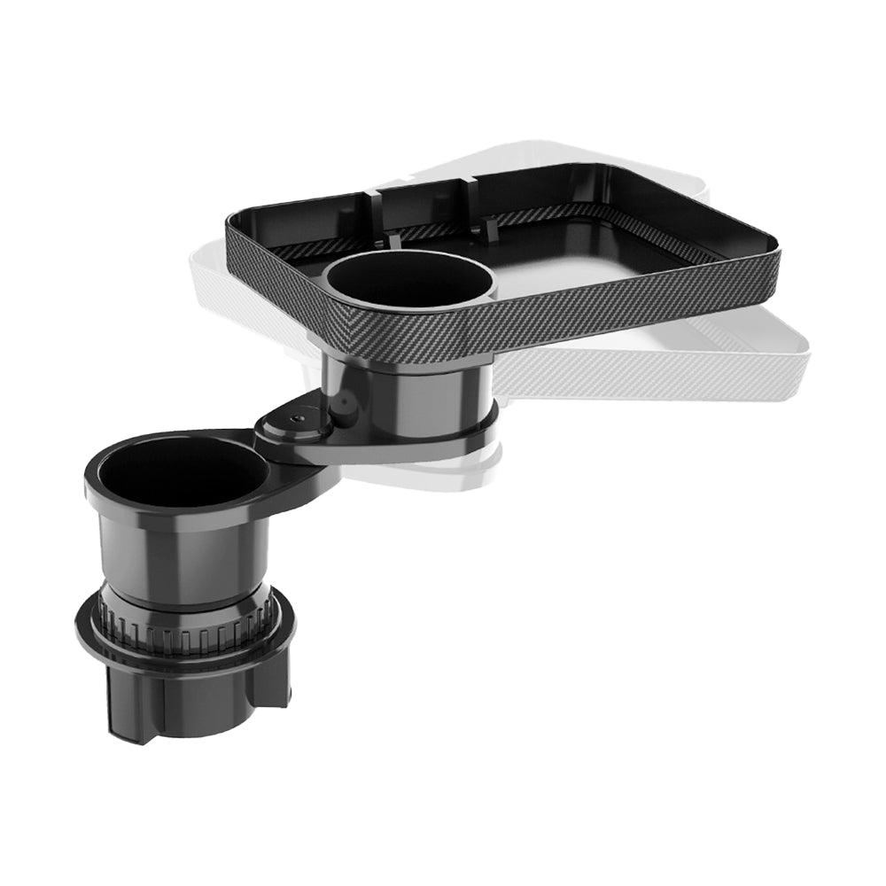 360 Degrees Rotating Car Cup Holder Tray Drink Food Table with Phone Holder