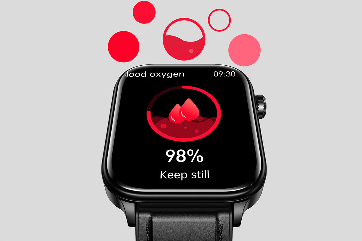 Smart Watch 1.96-Inch ECG Fitness Tracker with Heart Rate Blood Oxygen Blood Glucose Uric Acid and Blood Lipid 100 Sports Modes Activity Tracker-Black