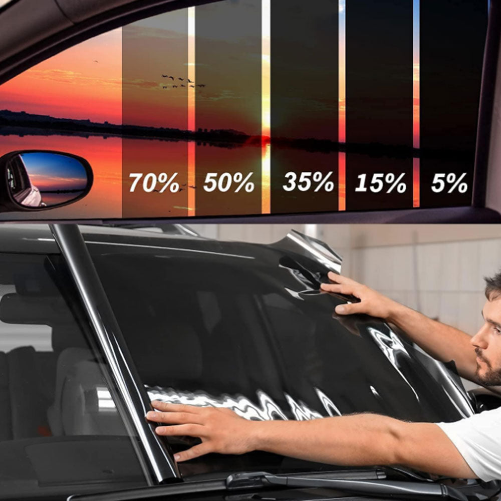 300x50cm Car Window Tint Film Heat Resistant Black Roll Car Windshield Shade