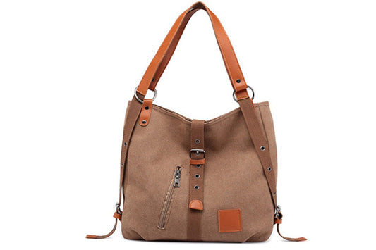 Women Practical Multifunctional Shoulder Bag For Shopping Travel-Dark brown