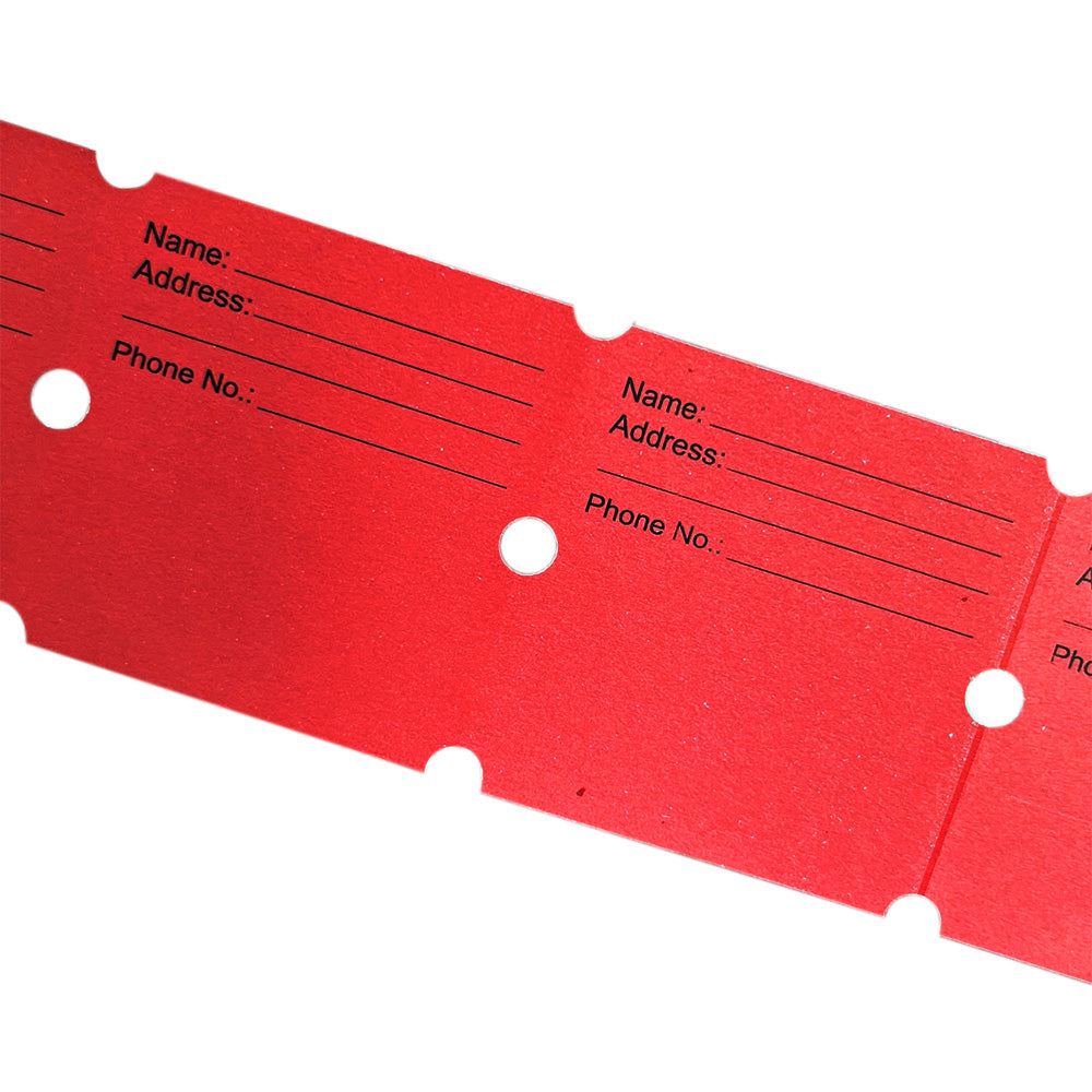 1000Pcs Tacticai Raffle Tickets for Carnivals Events Entry Reward Fundraiser Prizes Red