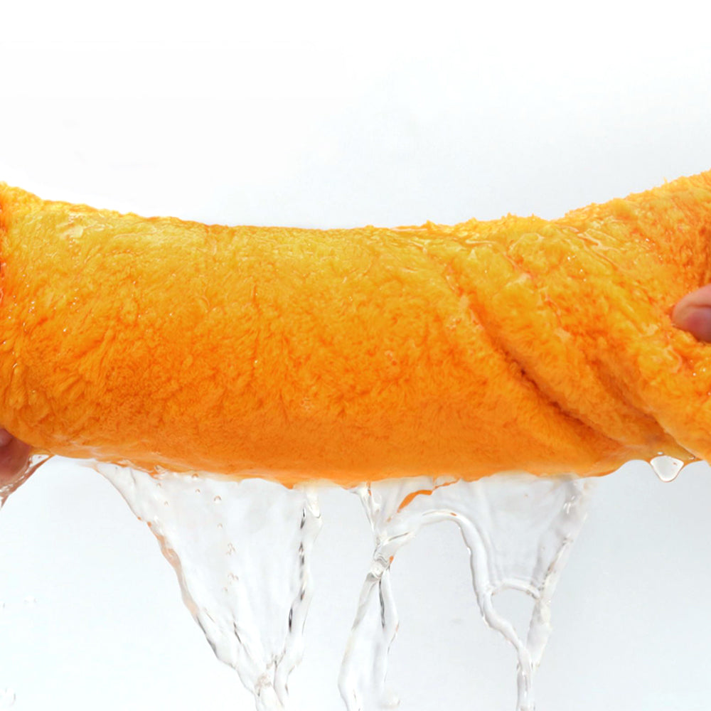 2Pcs Set Quick Absorbent Drying Hair Caps with Bow-Knot Hair Turban Wrap for Women Style 1