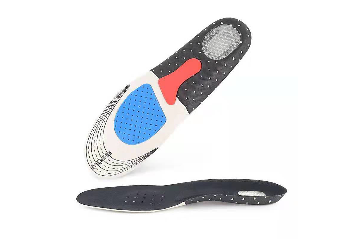 2 Pairs Elastic Shock Absorbing Shoe Insoles Breathable Honeycomb Sneaker Inserts