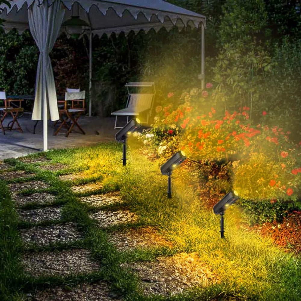 2Pcs Solar LED Spotlights Garden Path Landscape Tree Decorative Spot Lights