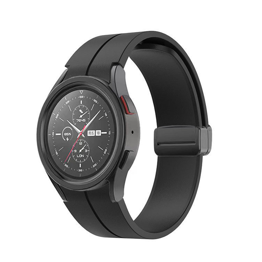Magnetic Watch Band Silicone Strap for Samsung Galaxy Watch 4/5/5Pro/6 Black