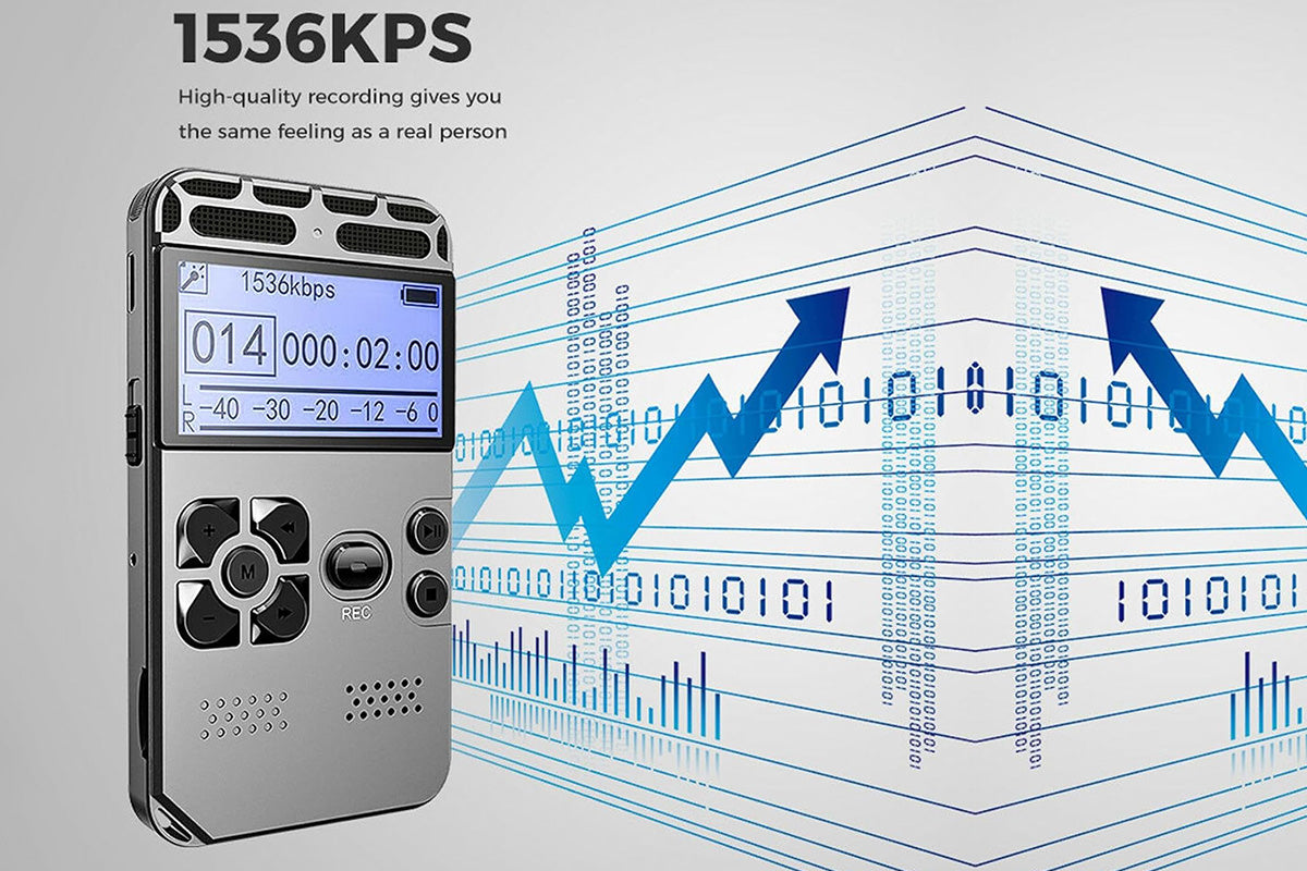 8G Rechargeable LCD Digital Audio Voice Recorder Dictaphone MP3 Player Expandable Up To 128G