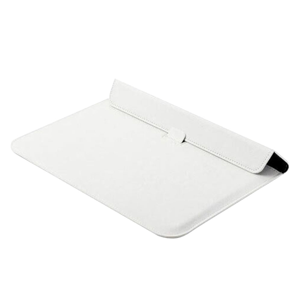 For Macbook PU Leather Macbook Case Wear Resistant Sleeve Cover with Stand White