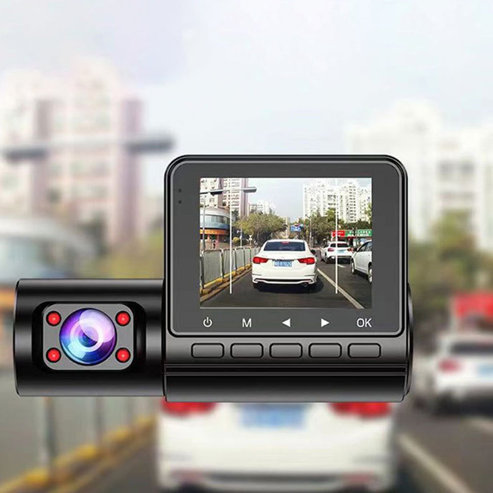 3 Channel Dash Cam Front and Rear Inside 1080P Full HD 170 Degree Wide Angle Dashboard Camera