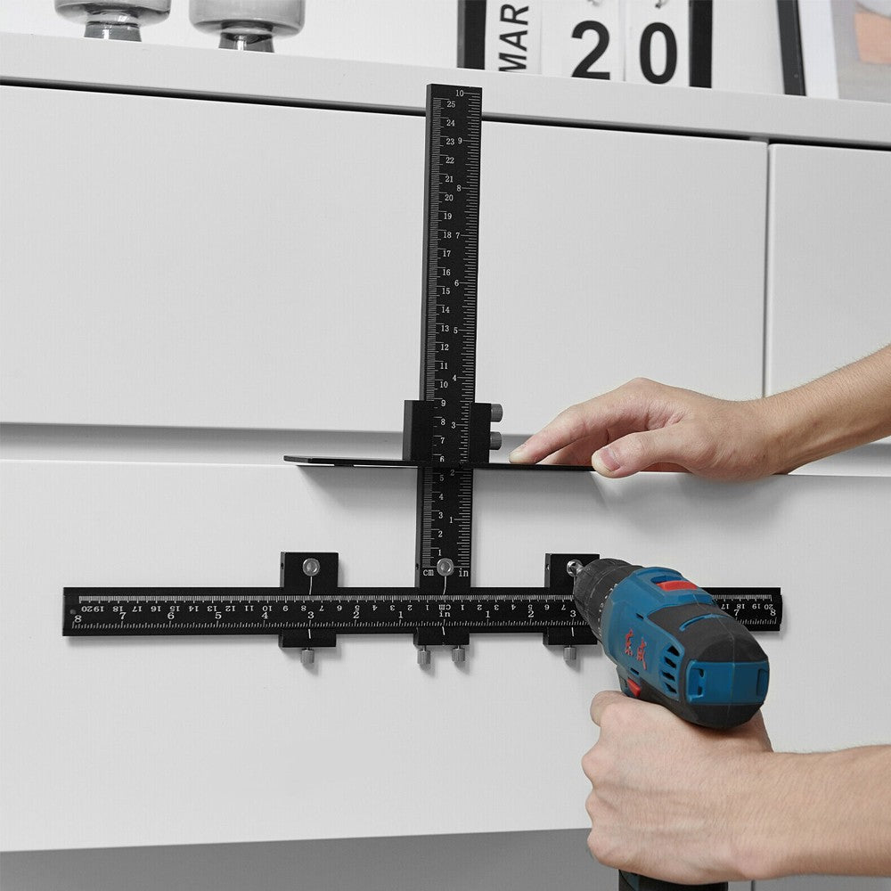 Cabinet Hardware Handle Jig Cabinet Template Tool Drilling Hole Doweling Guide Punch Locator