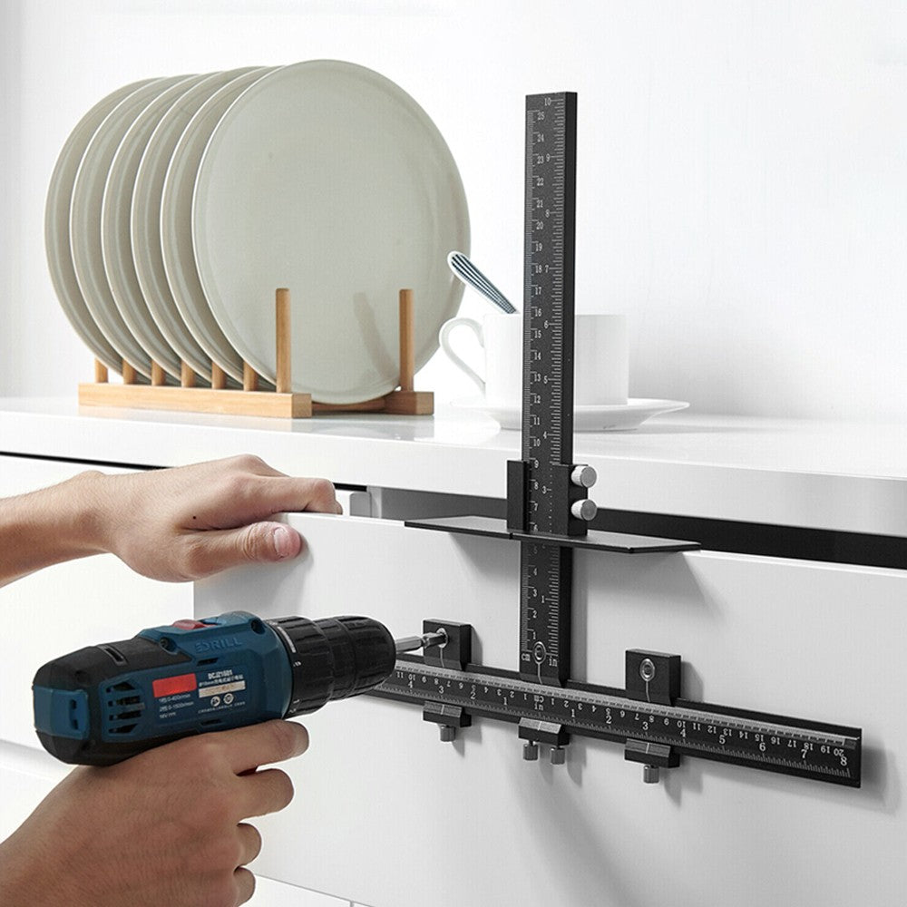 Cabinet Hardware Handle Jig Cabinet Template Tool Drilling Hole Doweling Guide Punch Locator