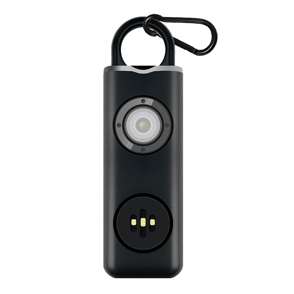 Portable Safe Personal Alarm Device Personal Alarm with LED Light for Girls Women Children Elderly Black