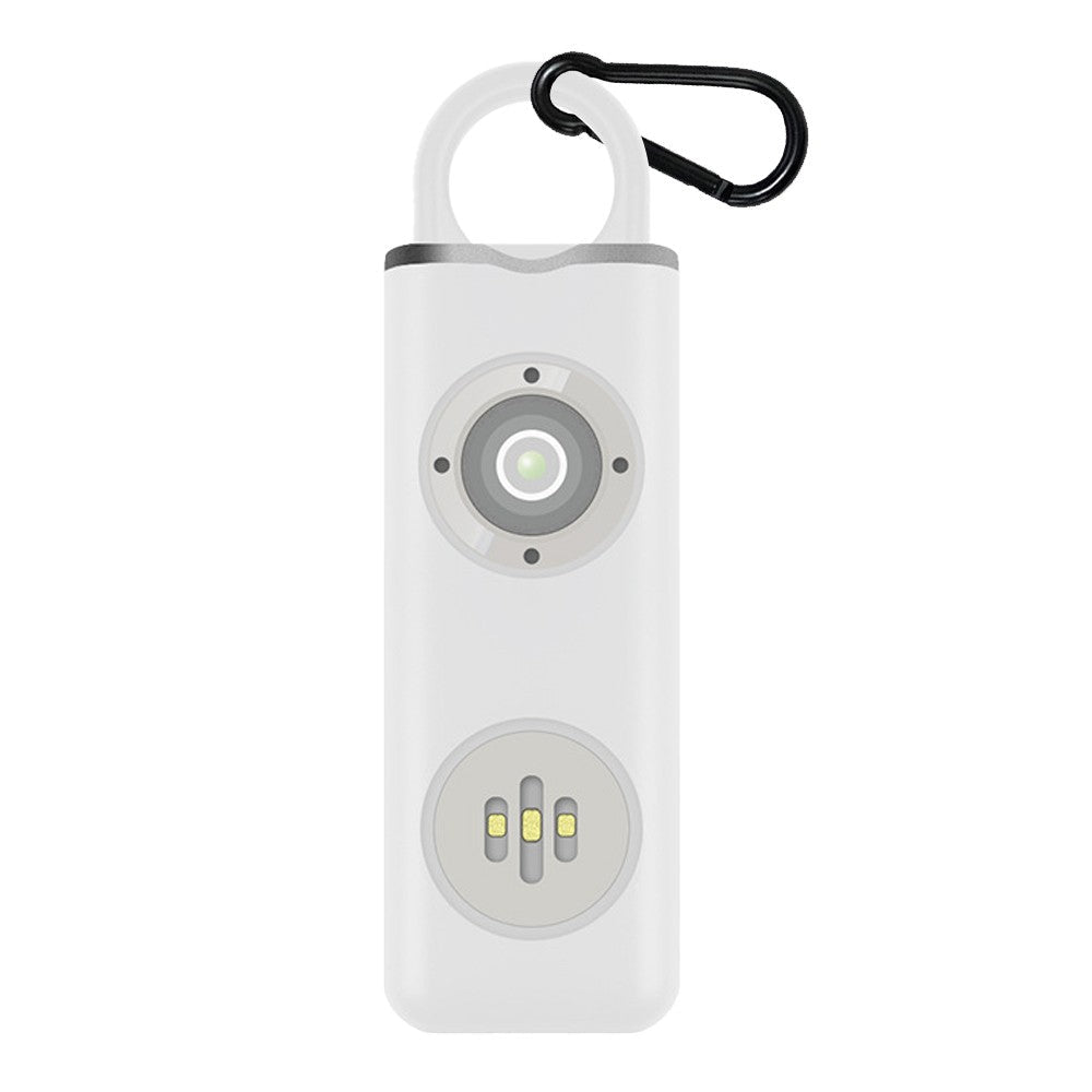 Portable Safe Personal Alarm Device Personal Alarm with LED Light for Girls Women Children Elderly White