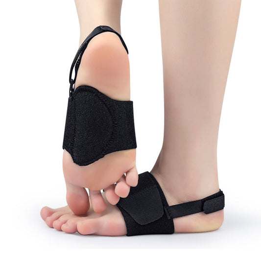 Pair of Wearable Arch Support Braces Adjustable Anti-Slip Bands for Flat Feet Plantar Fasciitis Black