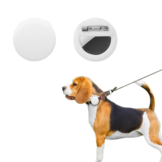 2Pcs For Apple AirTag Holder Hidden Silicone AirTag GPS Tracker Case with Safety Pin White