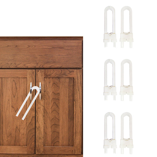 6Pcs Baby Proofing Locks U-Shaped Sliding Cabinet Locks Adjustable Childproof Latch