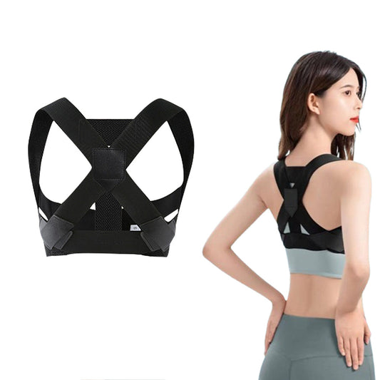Adjustable Posture Corrector for Back Shoulder Brace Back Support Belt Black