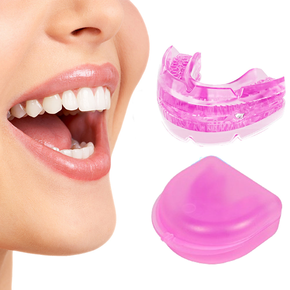 Adjustable Anti-Snore Mouthpiece Stop Teeth Grinding Mouth Guard Sleeping Aid Pink