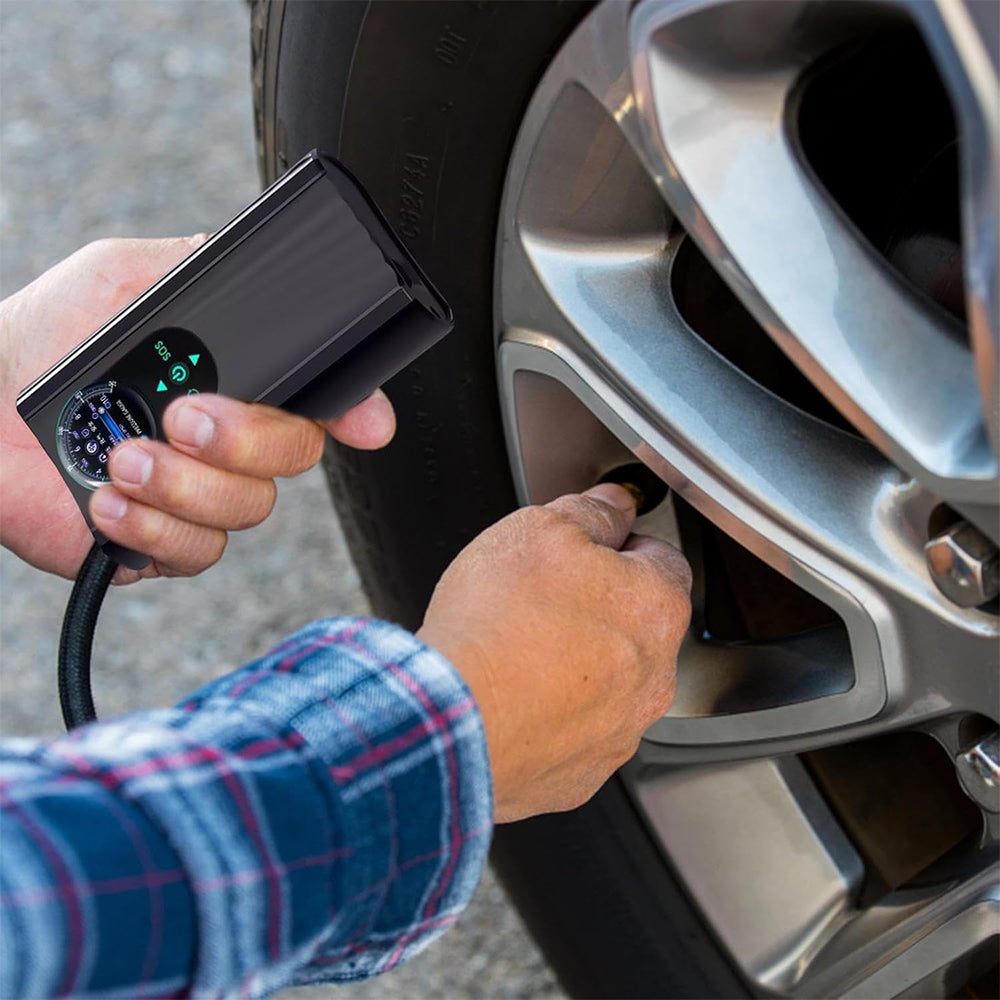 Electric Air Compressor Mini Tire Pump Wireless Inflatable Pump for Car Auto