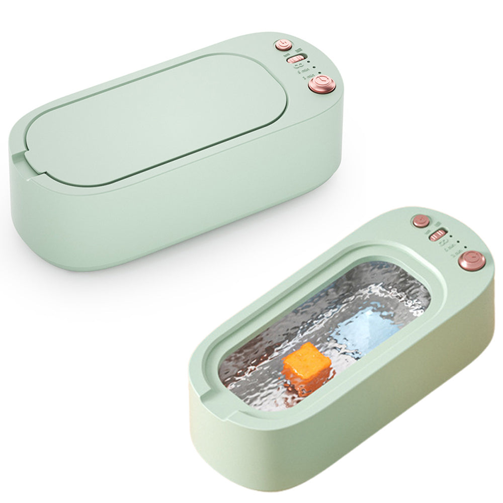 45KHz Ultrasonic Jewelry Cleaning Machine for Jewelry Eyeglasses Rings Green