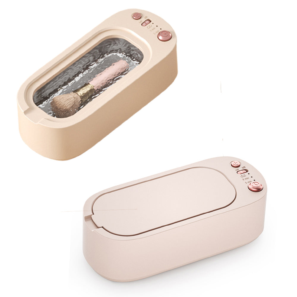 45KHz Ultrasonic Jewelry Cleaning Machine for Jewelry Eyeglasses Rings Pink