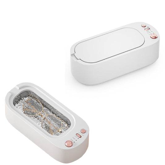 45KHz Ultrasonic Jewelry Cleaning Machine for Jewelry Eyeglasses Rings White