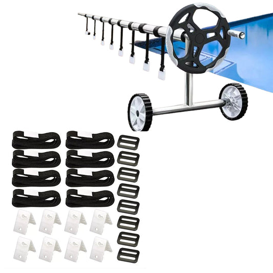 8Pcs Pool Cover Straps Replacement Blanket Reel Clips Solar Cover Attachment Kit