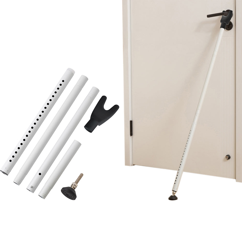 Adjustable Door Security Bar Sliding Stopper Bar for Home Apartment Travel Hotel White
