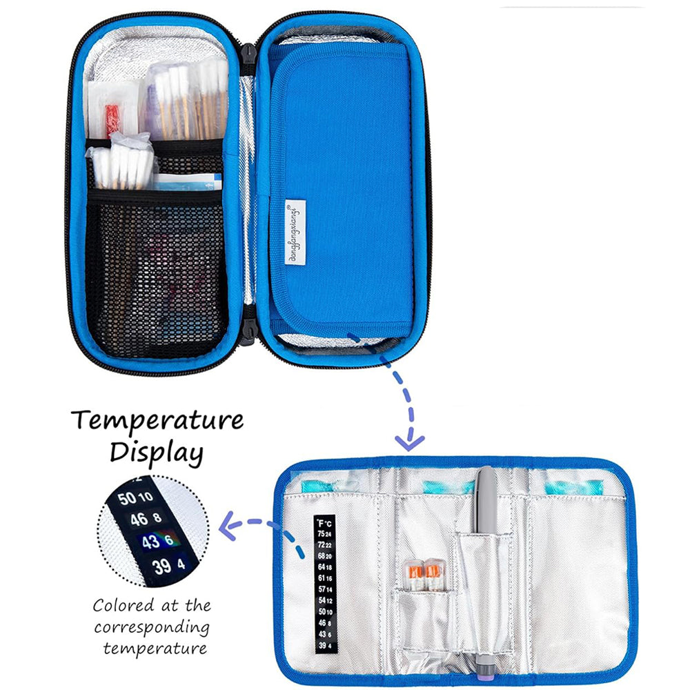 Travel Insulin Cooling Case for Insulin Pens and Diabetic Supplies Storage
