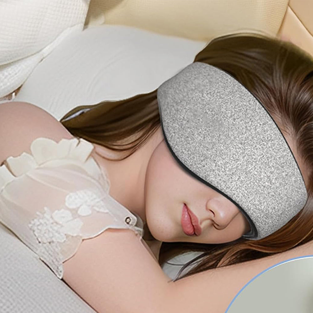 2-in-1 Sleeping Eye Mask And Ear Muffs Set Adjustable Sleep Ear Muffs Noise Reduction Sleeping Aid Grey