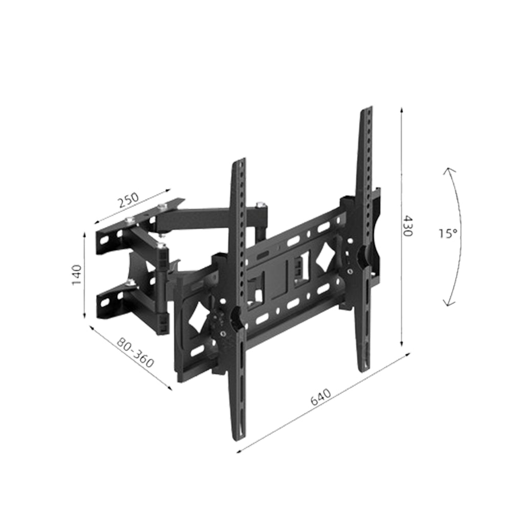 Full Motion TV Wall Mount for 32-75 Inch TVs Telescopic Tilt VESA Wall Stand for LED/LCD Flat Curved Screen