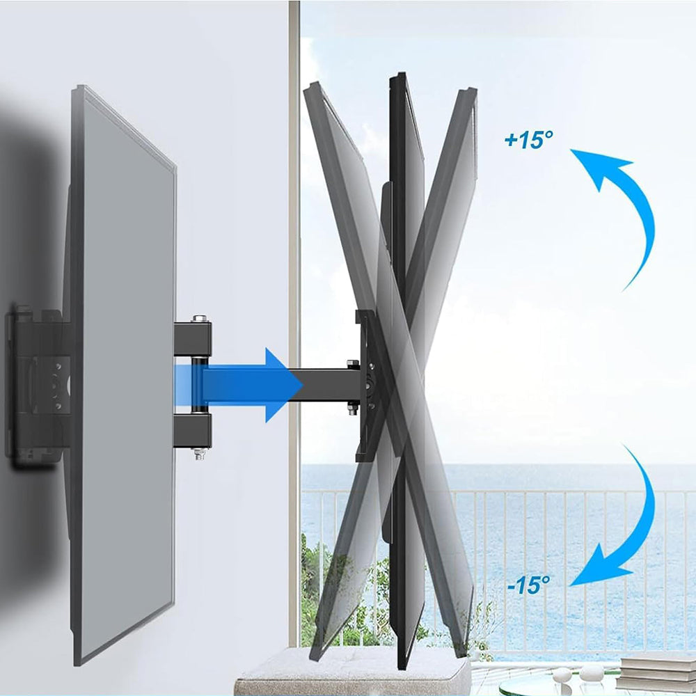 Full Motion TV Wall Mount for 32-75 Inch TVs Telescopic Tilt VESA Wall Stand for LED/LCD Flat Curved Screen