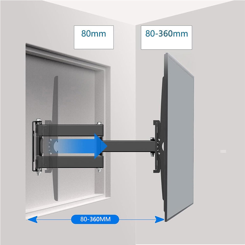 Full Motion TV Wall Mount for 32-75 Inch TVs Telescopic Tilt VESA Wall Stand for LED/LCD Flat Curved Screen