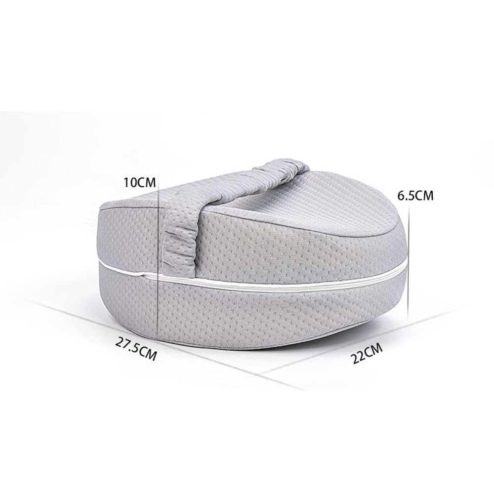Ergonomic Leg Knee Pillow for Side Sleeper Memory Foam Knee Support Pillow Cushion Grey
