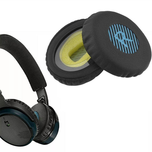 Pair of Replacement Cushion Ear Pads Noise Cancelling Headset Ear Cover for Bose OE2/OE2i/SoundTrue/Soundlink Black