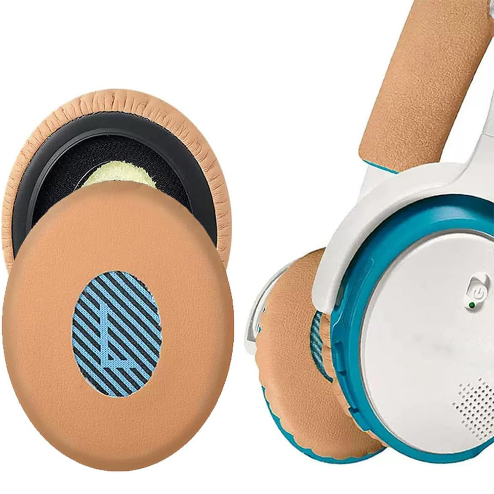 Pair of Replacement Cushion Ear Pads Noise Cancelling Headset Ear Cover for Bose OE2/OE2i/SoundTrue/Soundlink Khaki