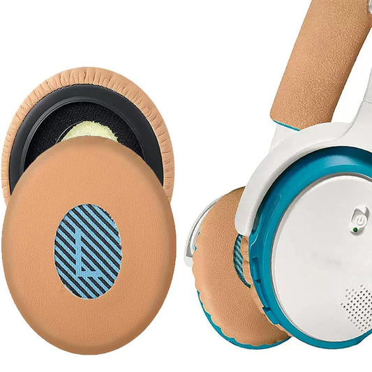 Pair of Replacement Cushion Ear Pads Noise Cancelling Headset Ear Cover for Bose OE2/OE2i/SoundTrue/Soundlink Khaki